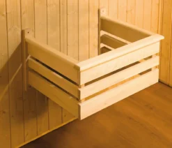 Weka Sauna Bergen mit Glastür und Fenster
