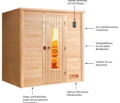 Weka Sauna Bergen mit Holztür