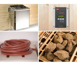 Weka Sauna Cubilis Gr. 2 Spar-Set inkl. Ofen, ca. B198/H205/T198 cm