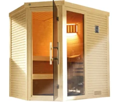 Weka Sauna Cubilis Gr. 2 Spar-Set inkl. Ofen, ca. B198/H205/T198 cm