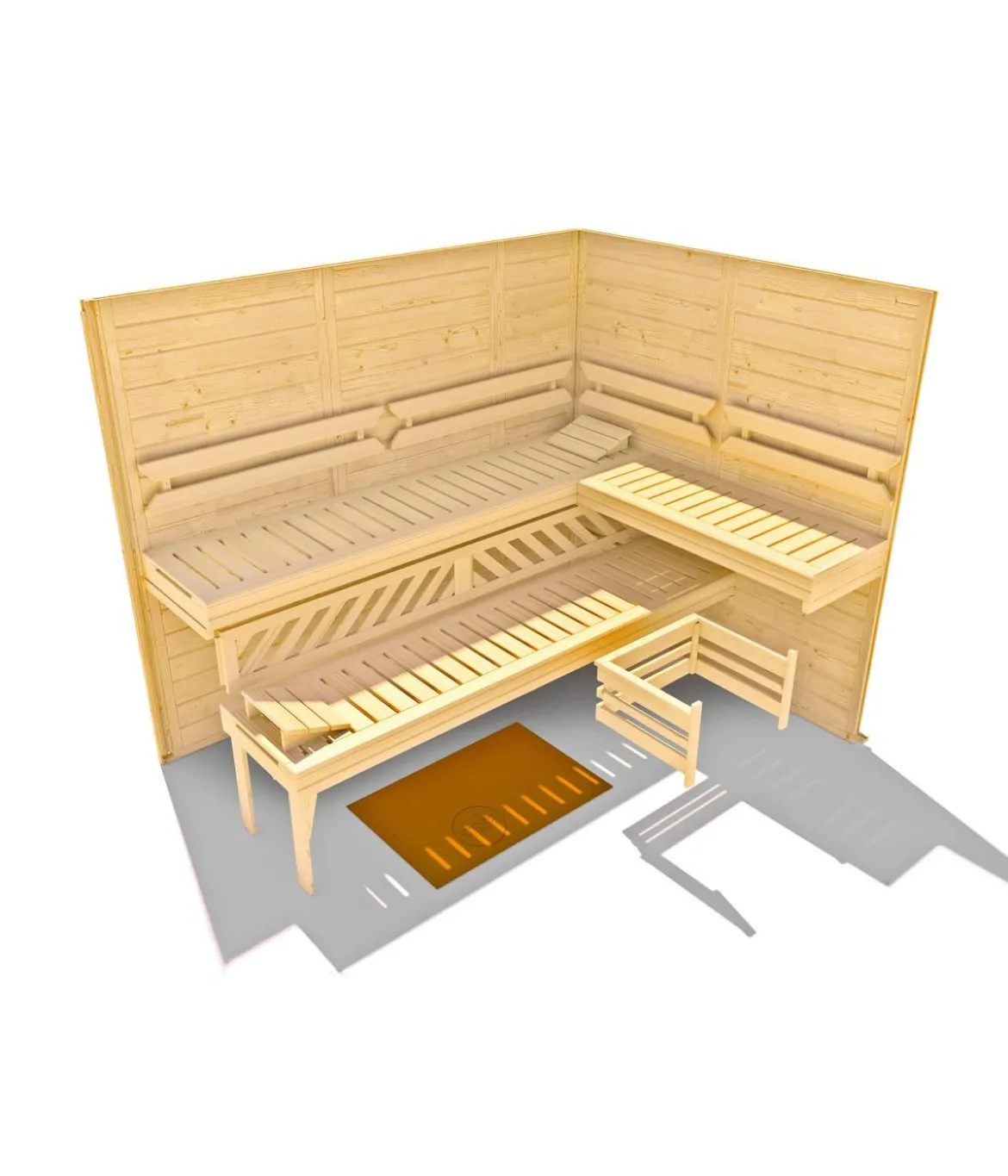 Weka Sauna Kemi Panorama inkl. Ofen, ca. B162/H200/T193 cm