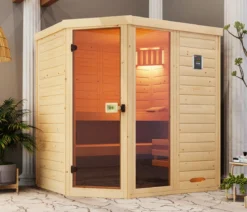Weka Sauna Laukkala mit Glastür und Fenster