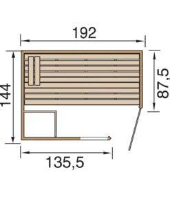 Weka Sauna Laukkala mit Glastür und Fenster