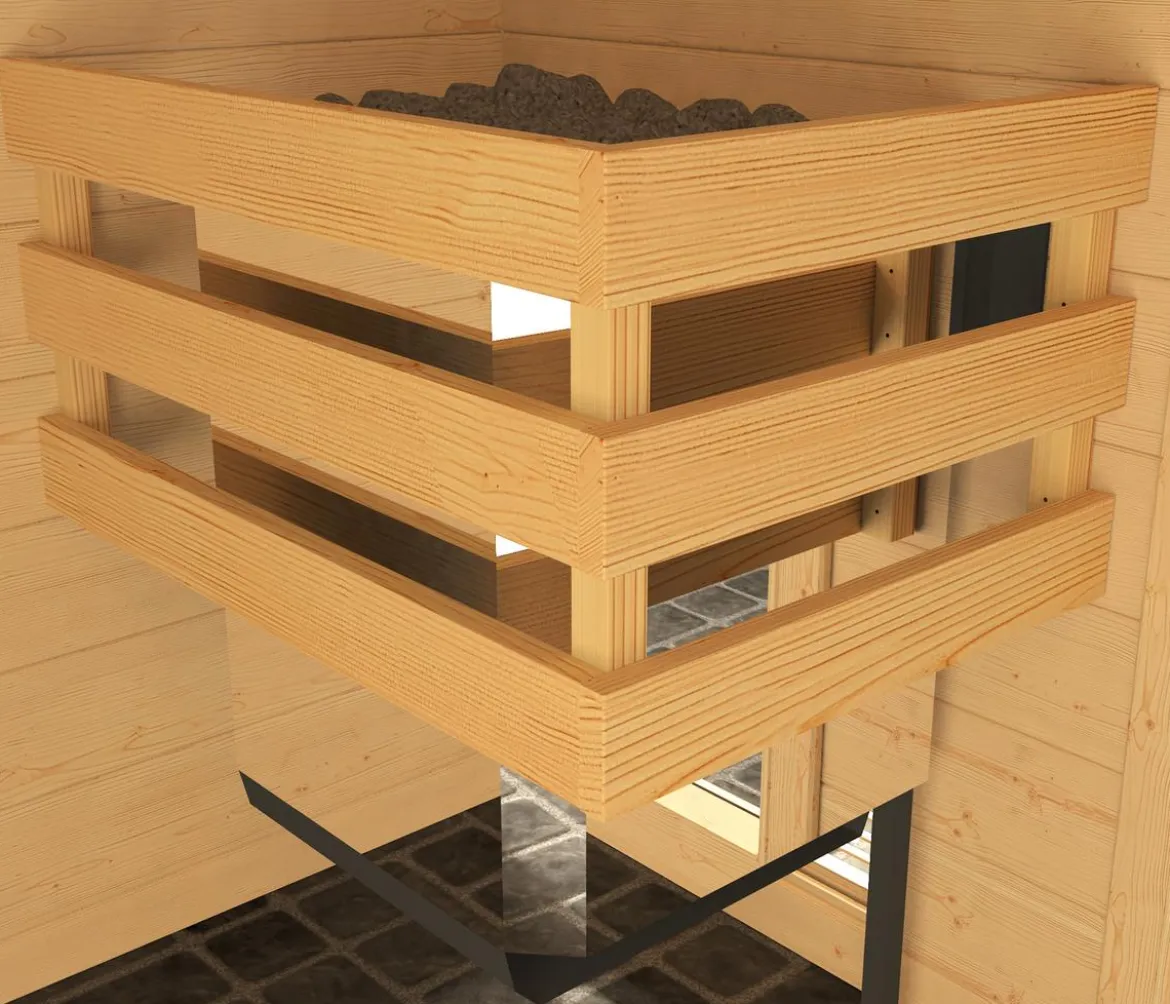 Weka Sauna Laukkala mit Glastür und Fenster