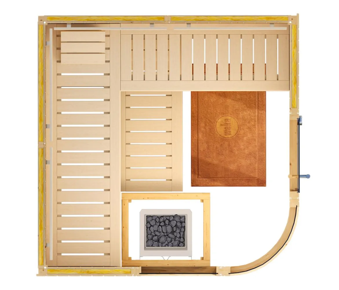 Weka Sauna Sara mit Glastür und Fenster, inkl. Ofen