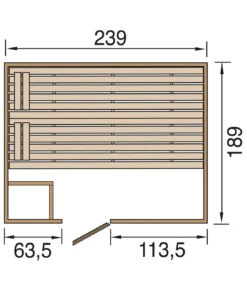 Weka Sauna Valida mit Glastür
