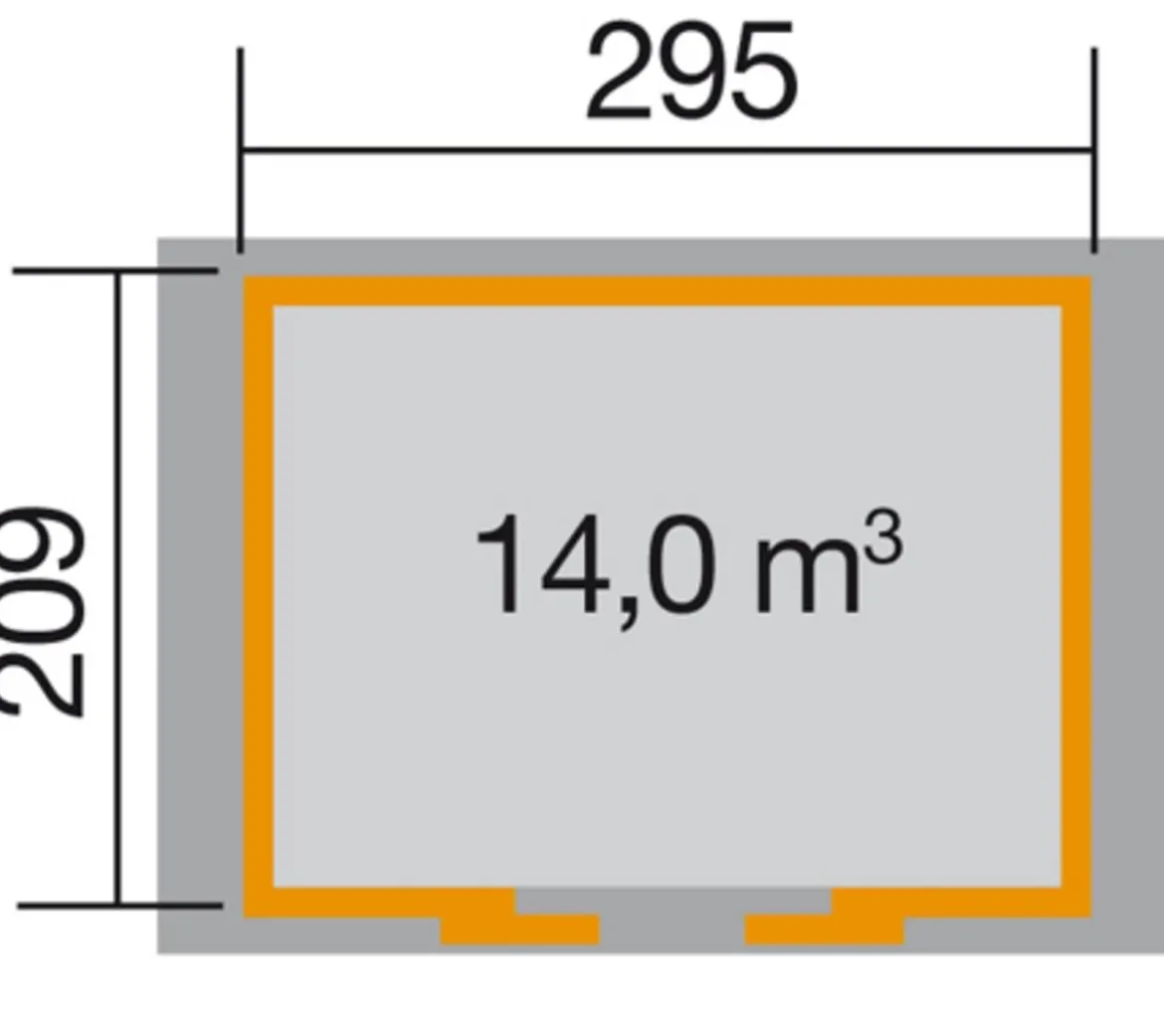 Weka Schiebetürhaus 228, ca. B344/H248/T241 cm
