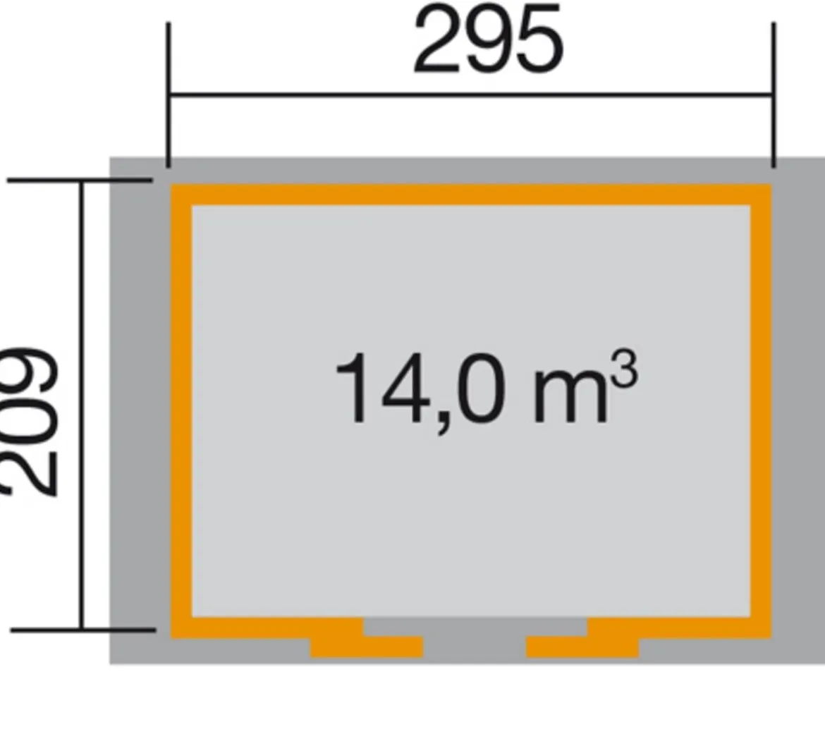 Weka Schiebetürhaus 228, ca. B344/H248/T241 cm