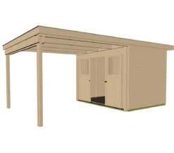 Weka Schiebetürhaus 225 + 295 cm XL-Anbau