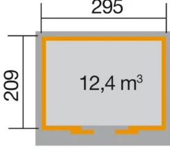 Weka Schiebetürhaus 225 Gr.1, ca. B315/H238/T249 cm