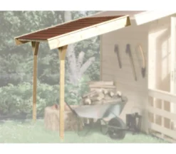 Weka Schleppdach für Gartenhaus ab Tiefe 200 cm, ca. B135/H210/T230 cm