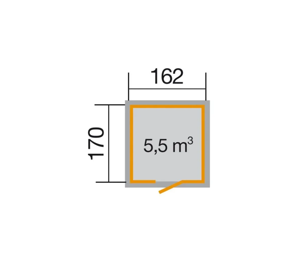 Weka Schwedenhaus Gr. 1, ca. B200/H220/T208 cm