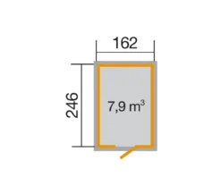 Weka Schwedenhaus Gr. 2, ca. B200/H220/T286 cm