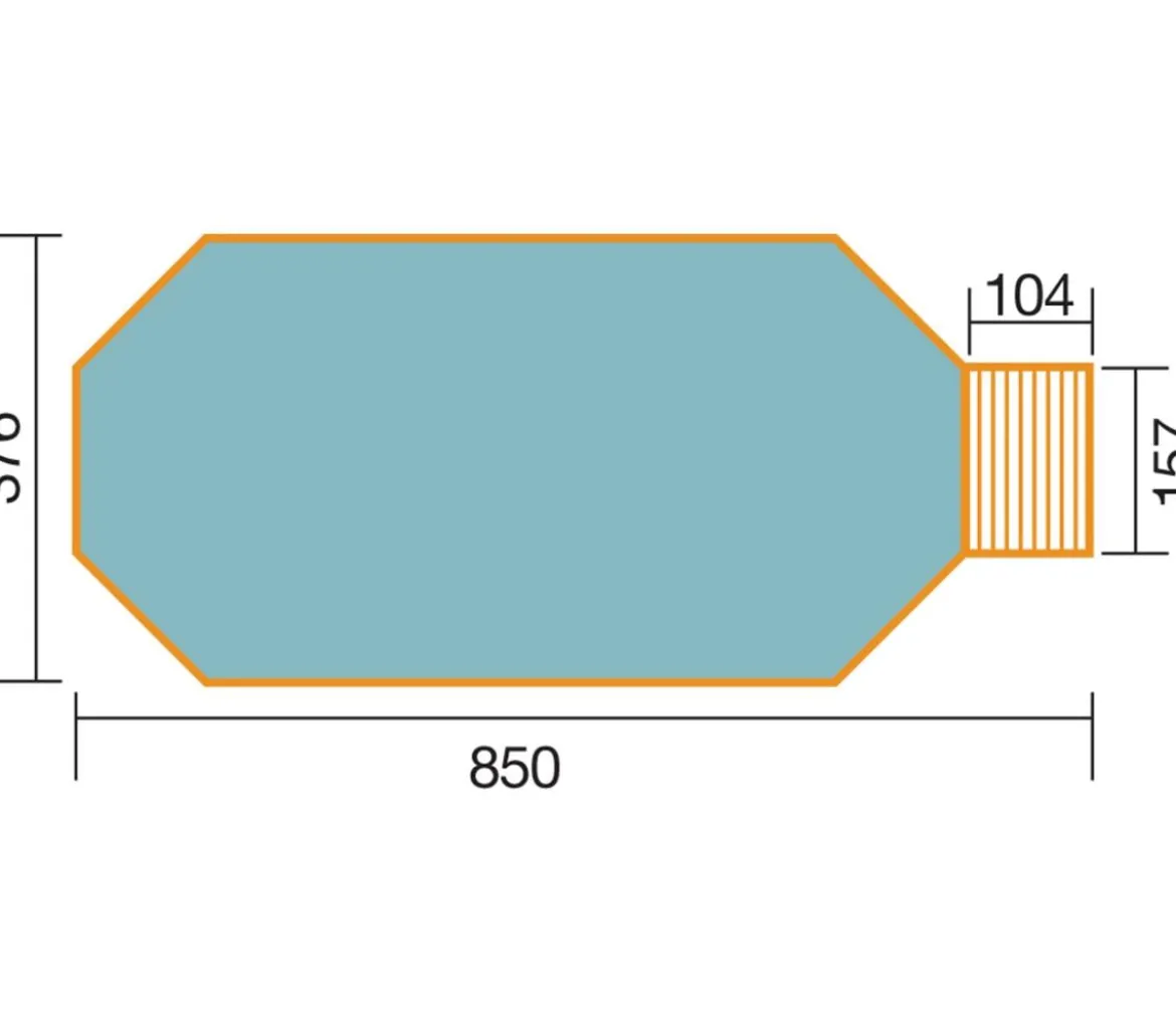 Weka Schwimmbad 594 A, inkl. Technikraum und Holztreppe