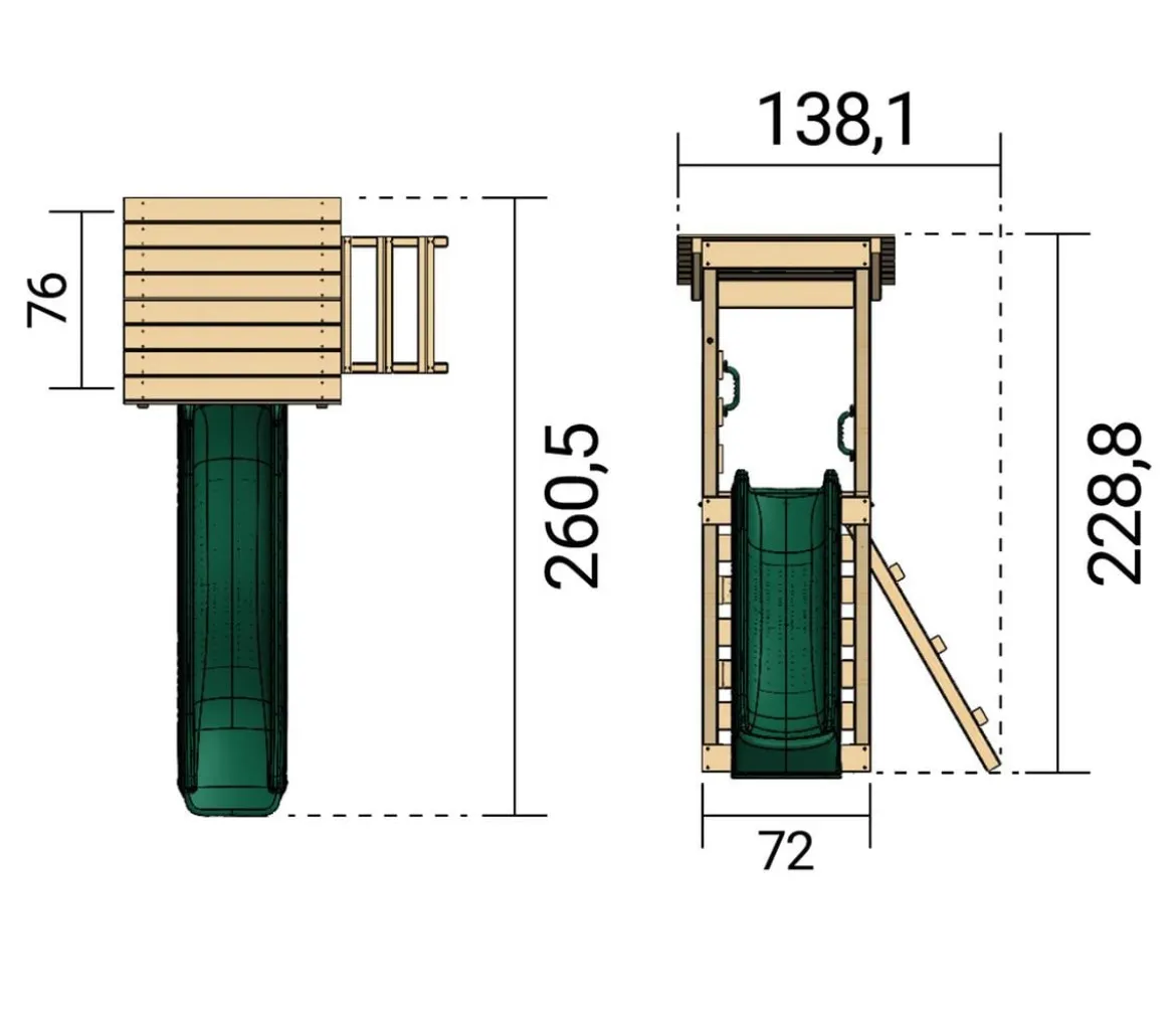 Weka Spielturm Nizza, ca. B138,1/H228,8/T260,5 cm