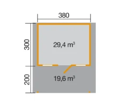 Weka Weekendhaus 138 Gr. 1, ca. B450/H299/T514 cm