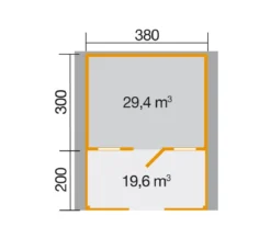 Weka Weekendhaus 138 Gr. 1, ca. B450/H299/T514 cm