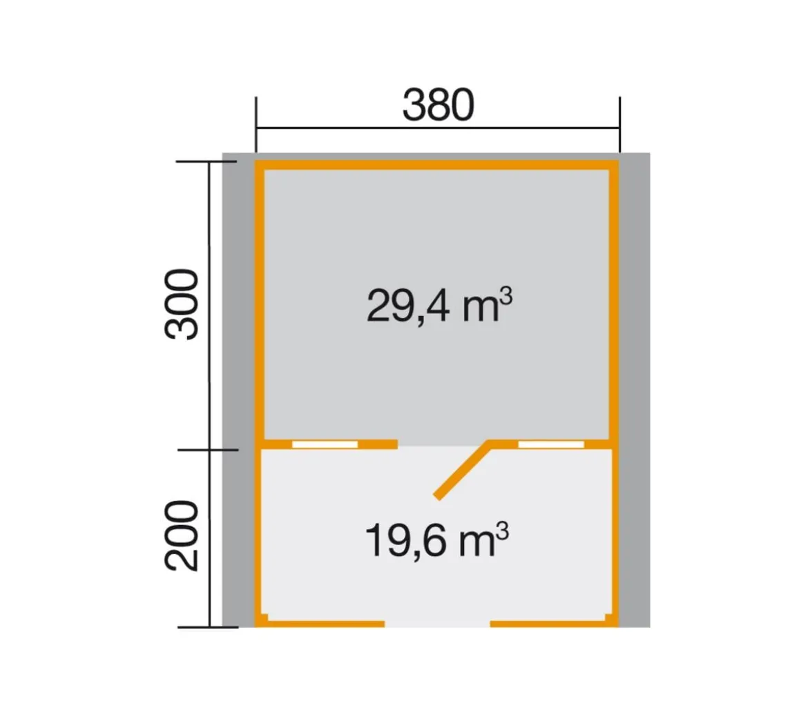 Weka Weekendhaus 138 Gr. 1, ca. B450/H299/T514 cm