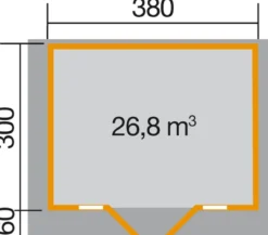 Weka Weekendhaus 137 Gr. 1, ca. B460/H265/T374 cm