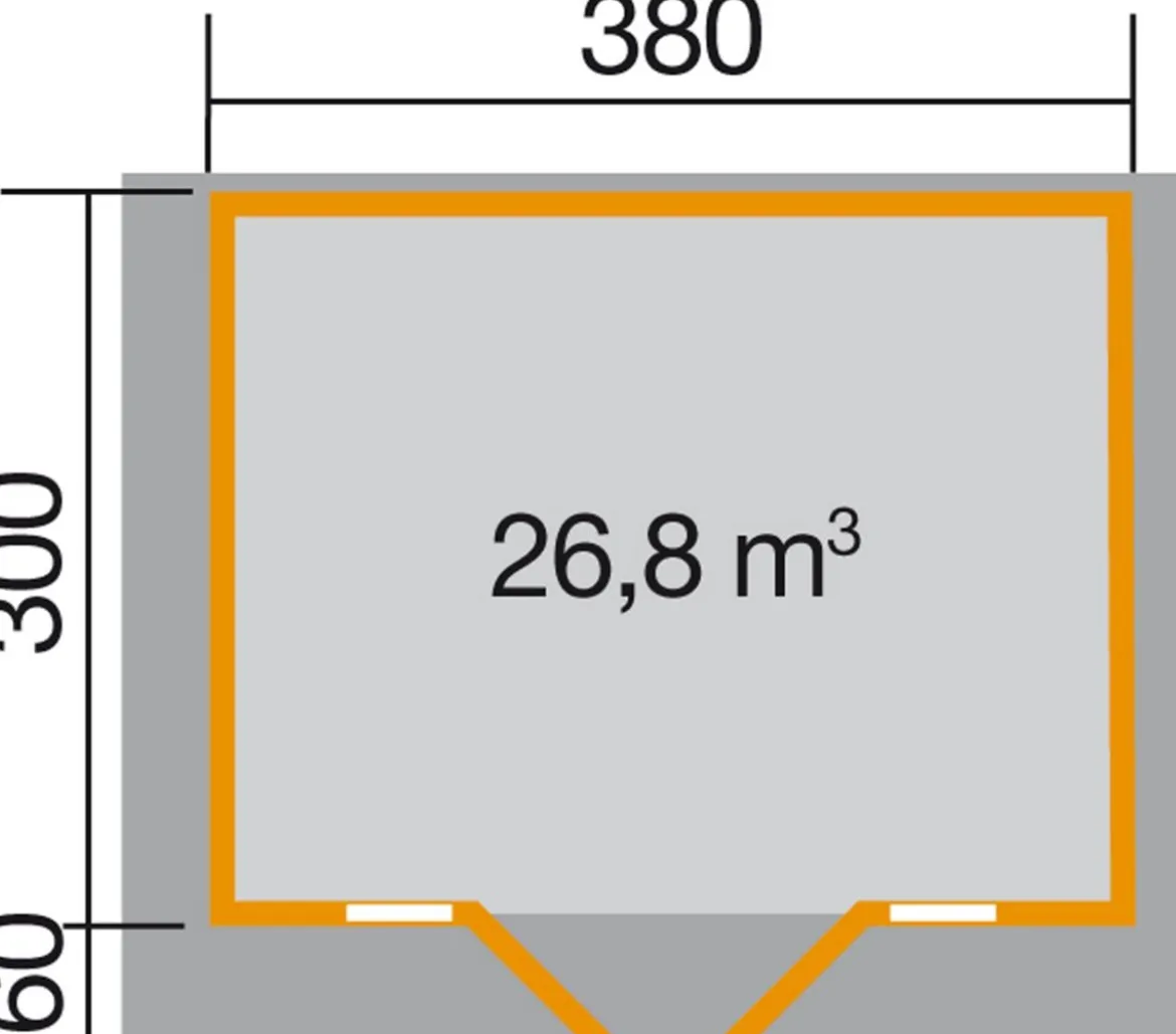 Weka Weekendhaus 137 Gr. 1, ca. B460/H265/T374 cm