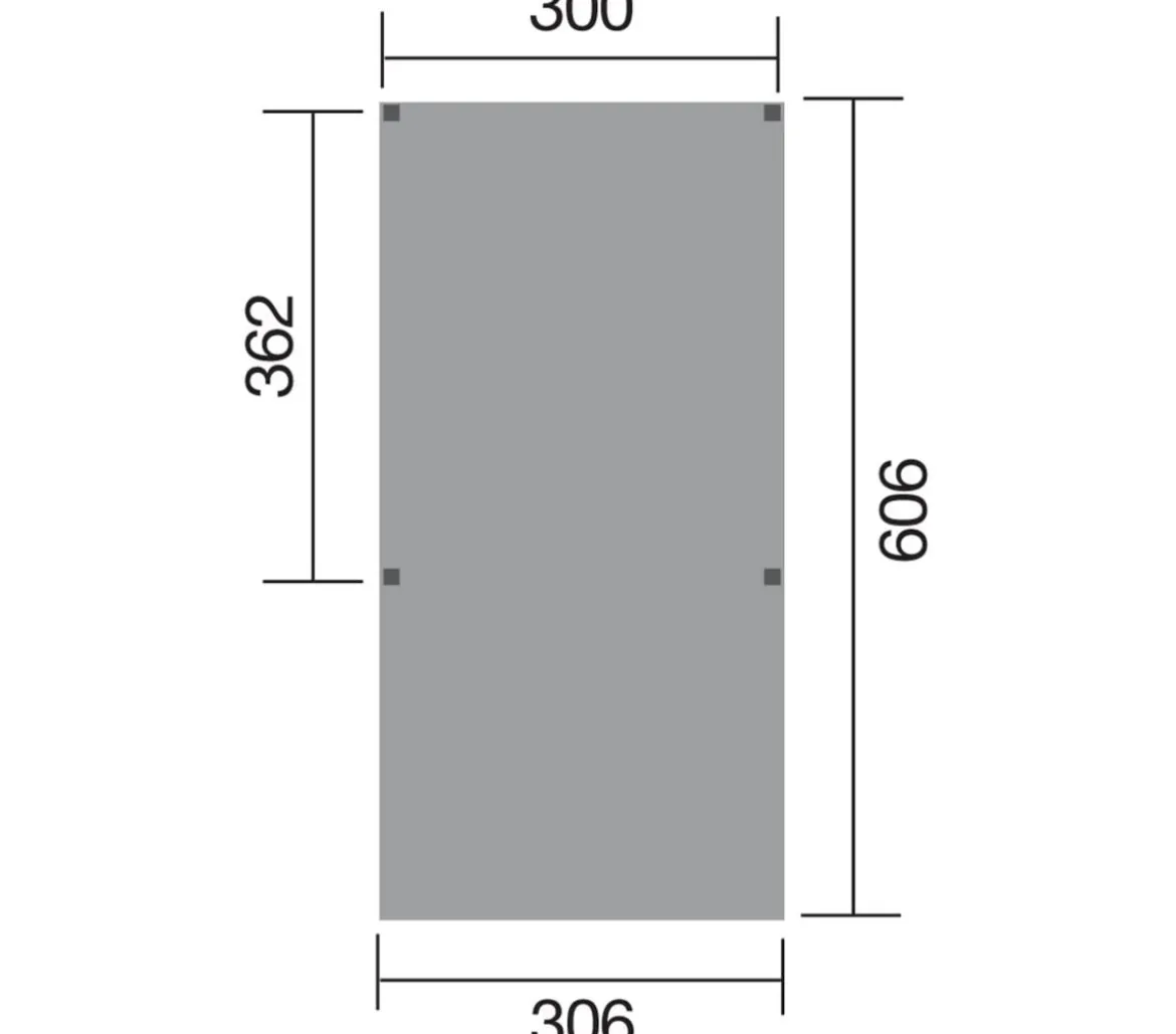 Weka Y-Carport, ca. B306/H250/T606 cm