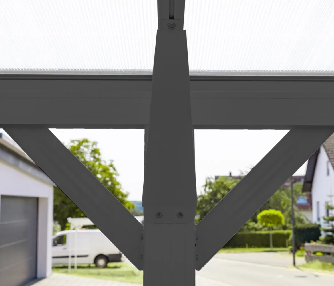 Westmann Aluminium-Carport Helsinki, ca. B305/H232/T503 cm