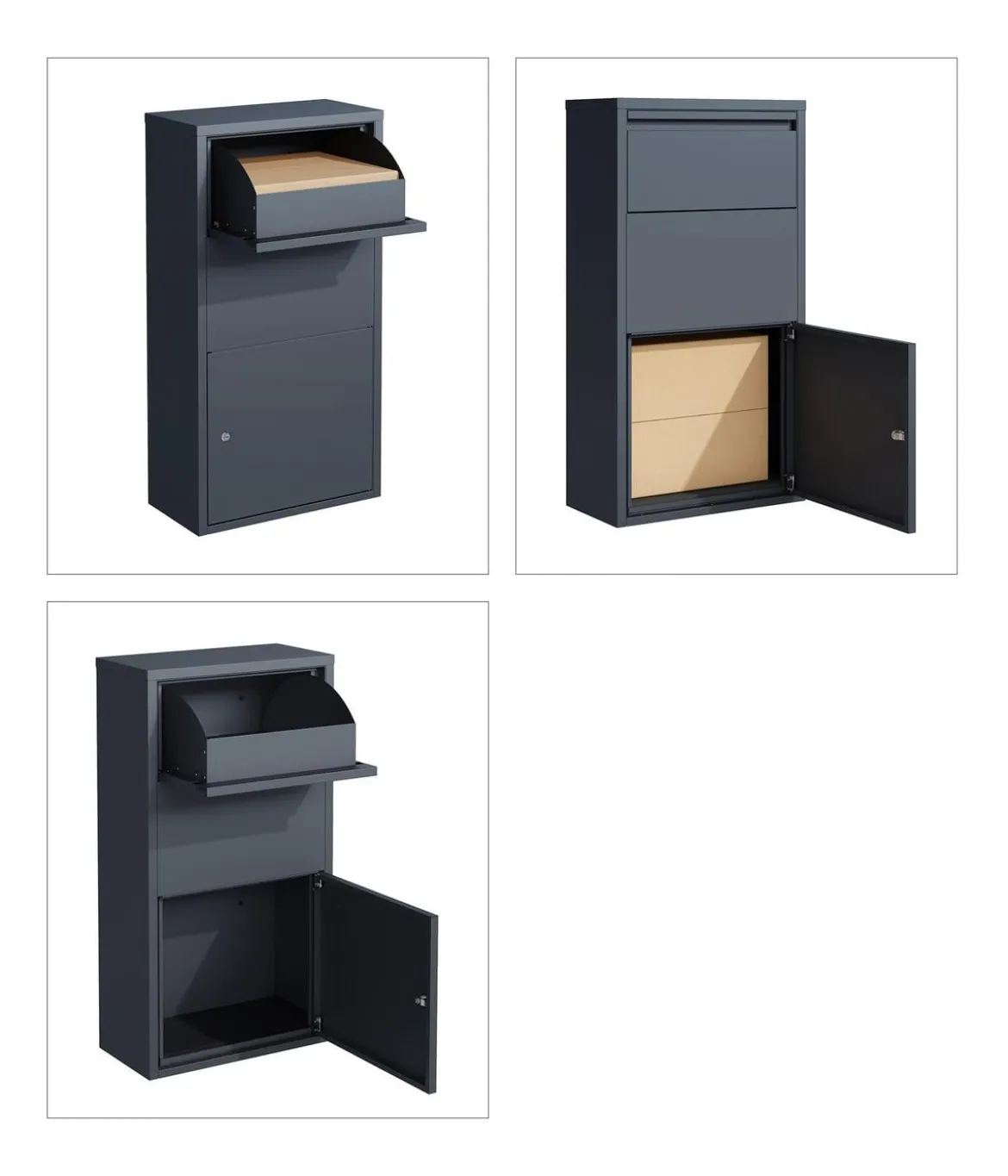 Westmann Briefkasten mit Paketbox Pollux, ca. B44/H82/T22 cm
