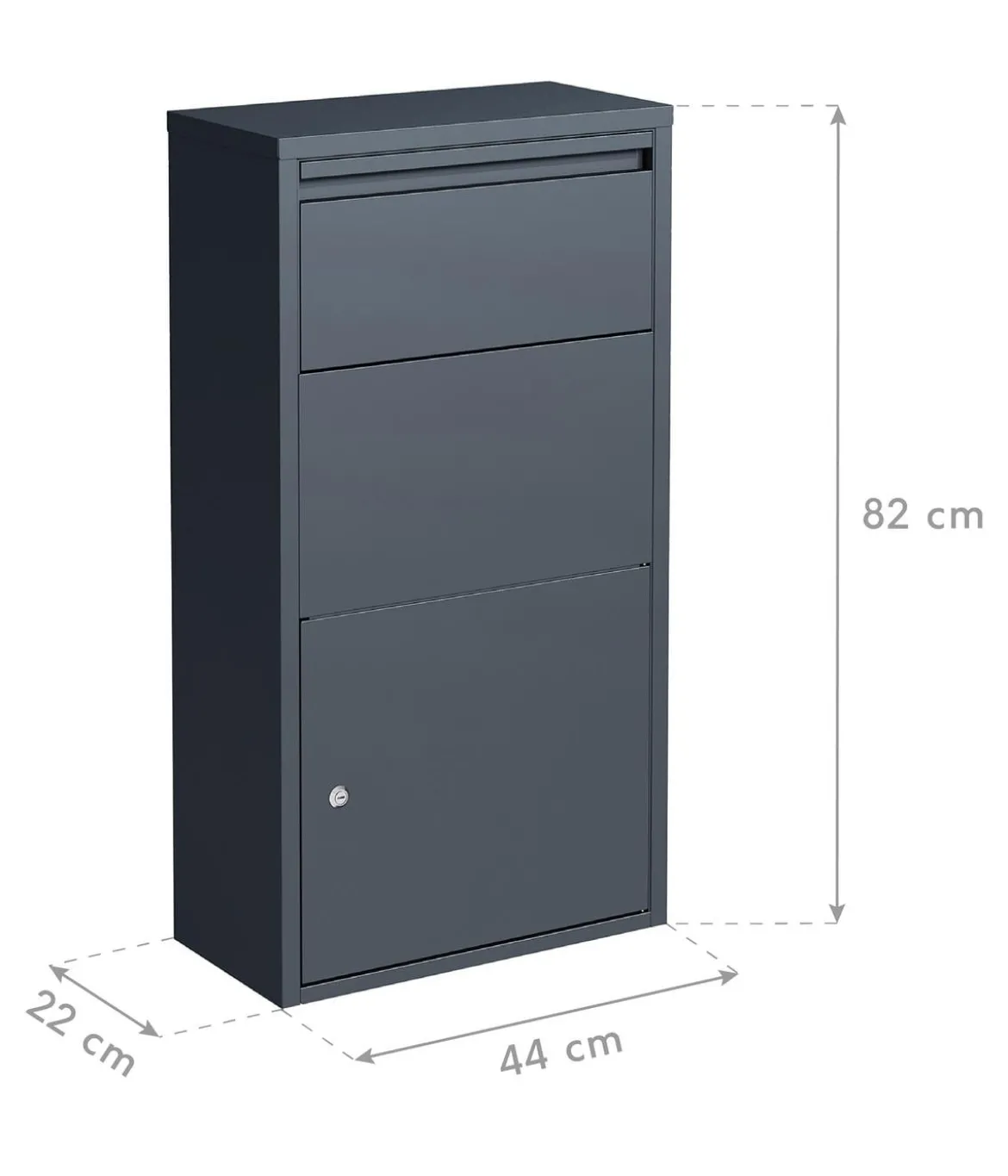 Westmann Briefkasten mit Paketbox Pollux, ca. B44/H82/T22 cm