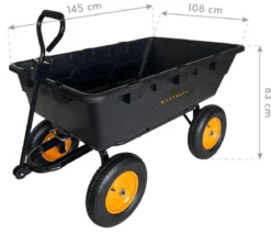 Westmann Kunststoff-Gartenwagen mit Kippfunktion Prakta L
