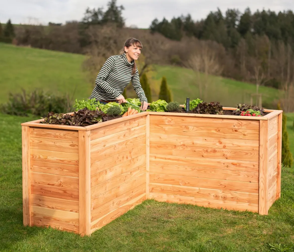 Westmann Lärchenholz-Hochbeet Klassik L, ca. B170,5/H84/T170,5 cm