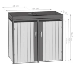 Westmann Mülltonnenbox 240 l, ca. B134/H125/T84 cm
