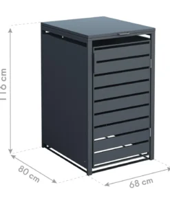 Westmann Mülltonnenverkleidung Kubus 1er Box, ca. B68/H116/T80 cm