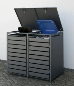 Westmann Mülltonnenverkleidung Kubus 2er Box, ca. B132/H116/T80 cm