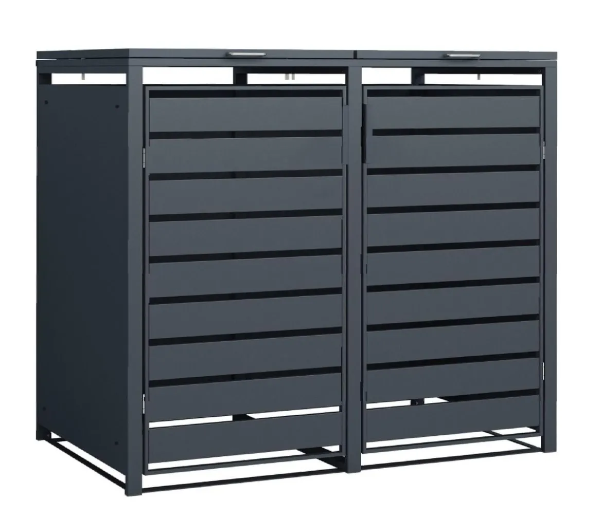 Westmann Mülltonnenverkleidung Kubus 2er Box, ca. B132/H116/T80 cm