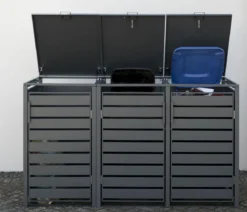 Westmann Mülltonnenverkleidung Kubus 3er Box, ca. B200/H116/T80 cm