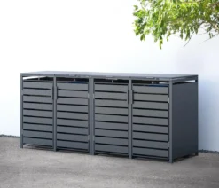 Westmann Mülltonnenverkleidung Kubus 4er Box, ca. B264/H116/T80 cm