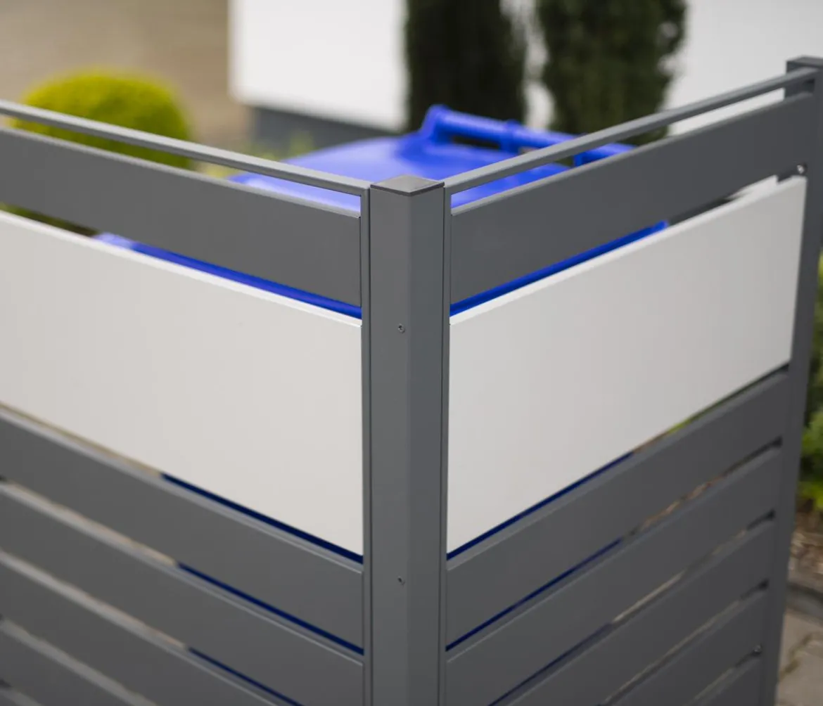 Westmann Mülltonnenverkleidung Planum 4er Box, ca. B330/H120/T90 cm