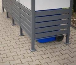 Westmann Mülltonnenverkleidung Planum 4er Box, ca. B330/H120/T90 cm