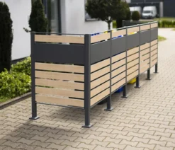 Westmann Mülltonnenverkleidung Planum 5er Box, ca. B410/H120/T90 cm