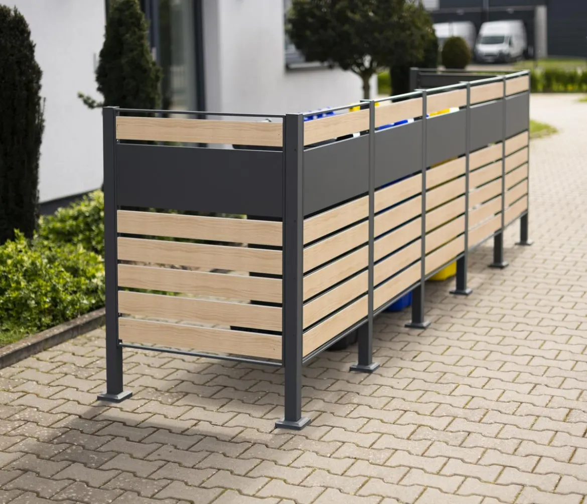 Westmann Mülltonnenverkleidung Planum 5er Box, ca. B410/H120/T90 cm