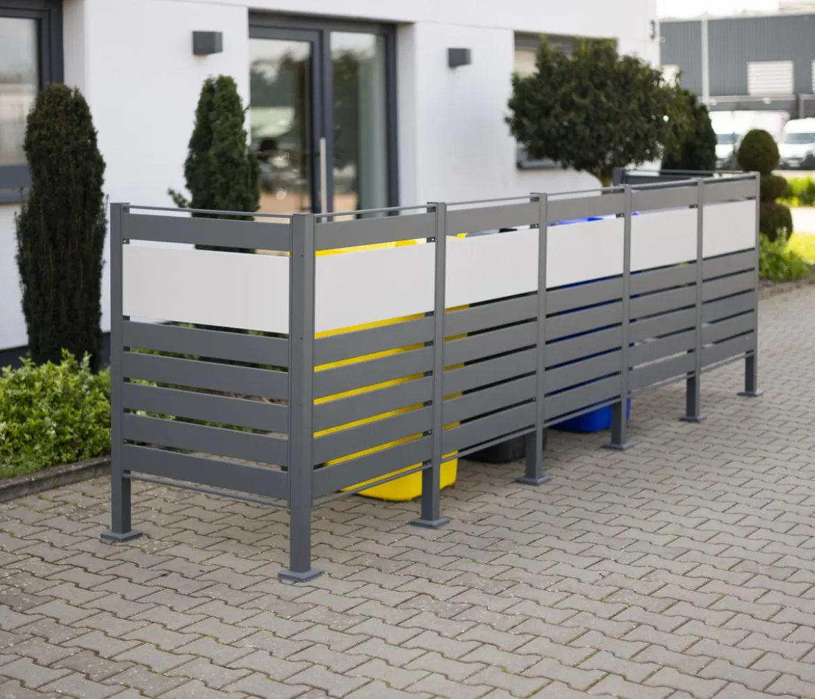 Westmann Mülltonnenverkleidung Planum 5er Box, ca. B410/H120/T90 cm