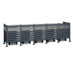 Westmann Mülltonnenverkleidung Planum 5er Box, ca. B410/H120/T90 cm