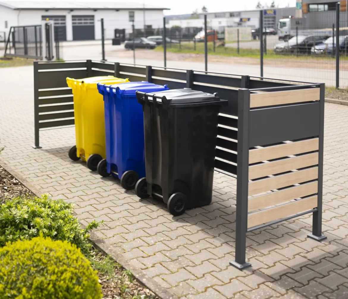 Westmann Mülltonnenverkleidung Planum 5er Box, ca. B410/H120/T90 cm