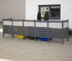 Westmann Mülltonnenverkleidung Planum 5er Box, ca. B410/H120/T90 cm