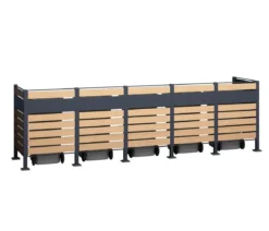 Westmann Mülltonnenverkleidung Planum 5er Box, ca. B410/H120/T90 cm