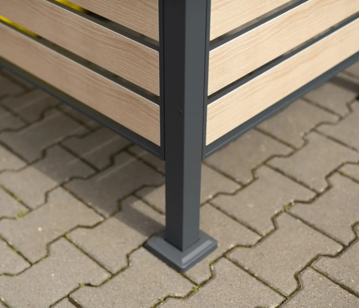 Westmann Mülltonnenverkleidung Planum 5er Box, ca. B410/H120/T90 cm