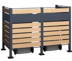 Westmann Mülltonnenverkleidung Planum 2er Box, ca. B170/H120/T90 cm