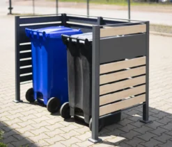 Westmann Mülltonnenverkleidung Planum 2er Box, ca. B170/H120/T90 cm