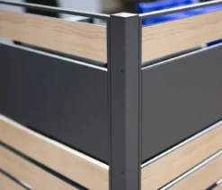 Westmann Mülltonnenverkleidung Planum 2er Box, ca. B170/H120/T90 cm