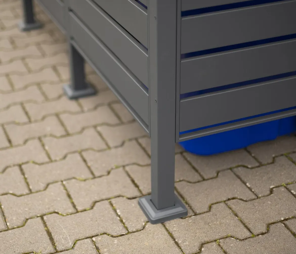 Westmann Mülltonnenverkleidung Planum 3er Box, ca. B250/H120/T90 cm